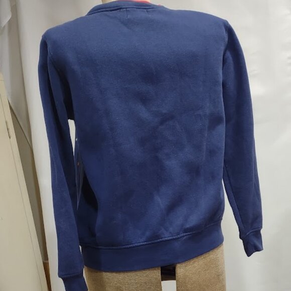 SHENANIGANS VINTAGE BLUE BUTTONED SWEATSHIRT CARDIGAN EMBROIDERY CARDINALS SMALL - Picture 6 of 11